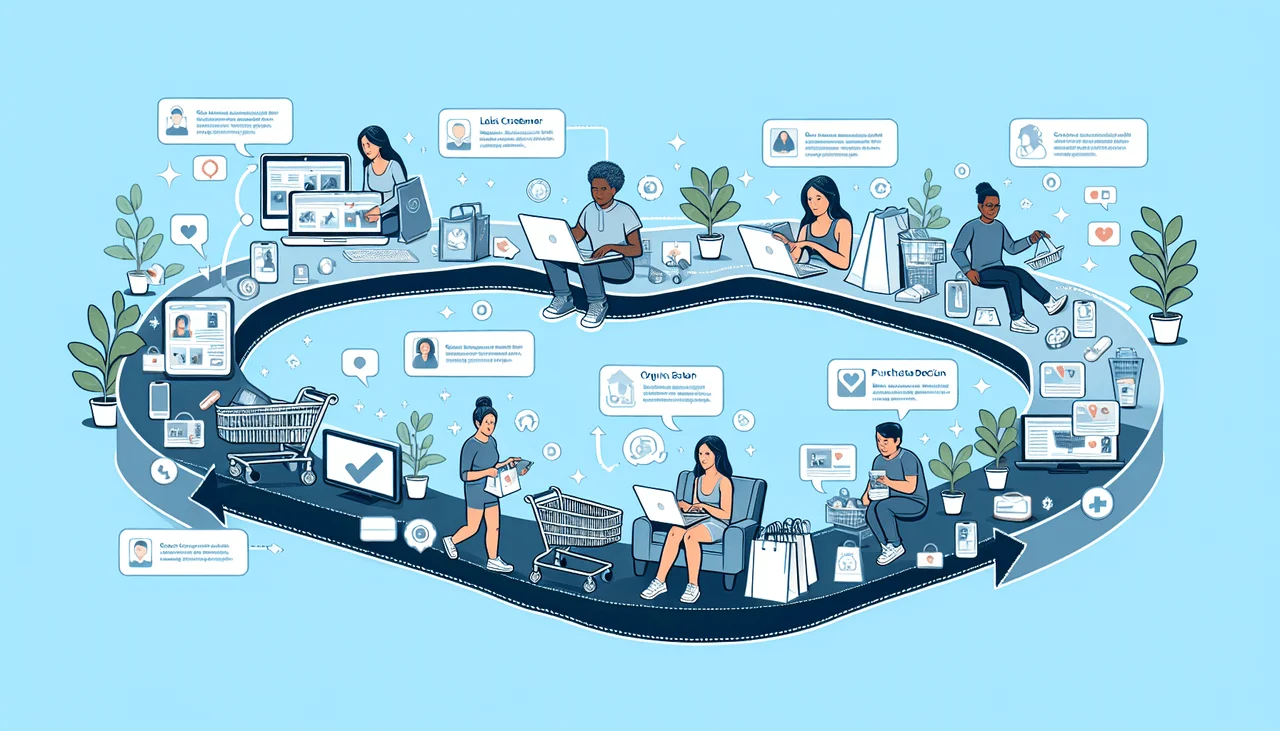 5 stage Customer journey , photo